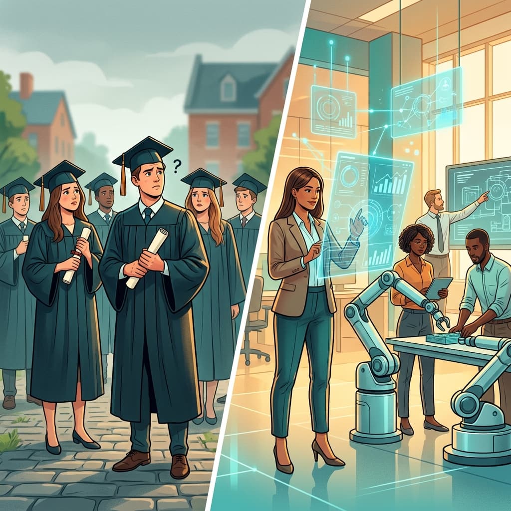 Traditional graduates vs AI-empowered professionals